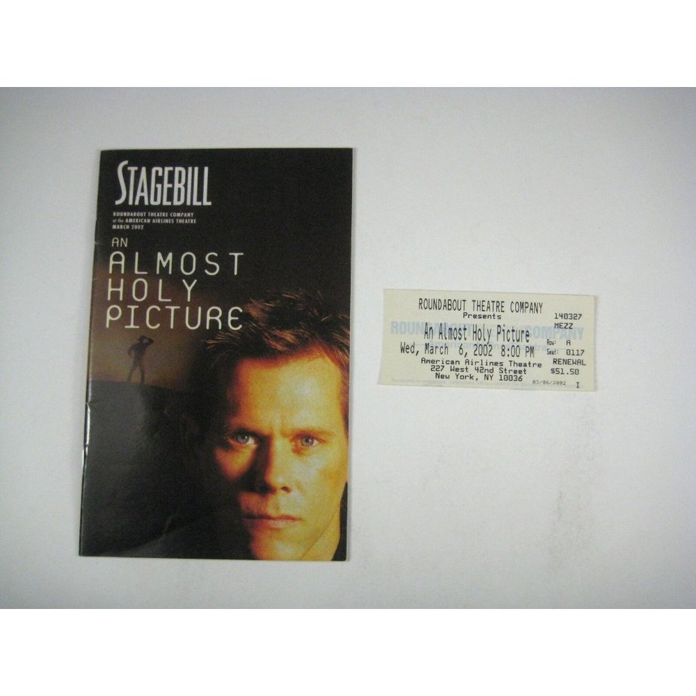 Almost Holy Picture Stagebill 2002 Opening Night Kevin Bacon John Dossett